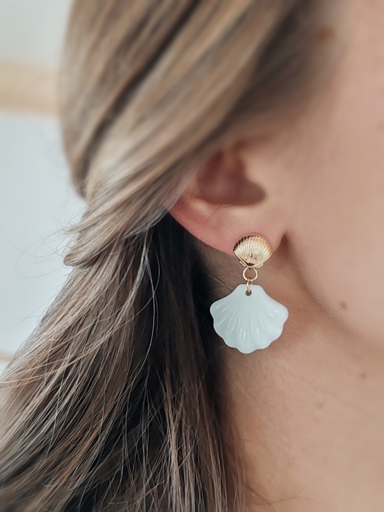 Orecchini Pendenti A Conchiglia LILIE&WHITE: Eleganti, Color Oro, Non Sbiadiscono - Regalo Donna - 3